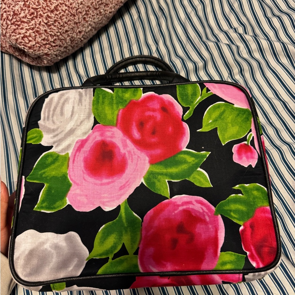 Floral cosmetic bag